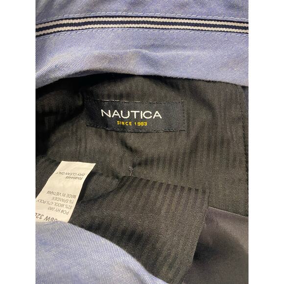 Nautical Blue Gray Suit Dress Pants‎ 36W 31L Flat Front - Picture 5 of 10